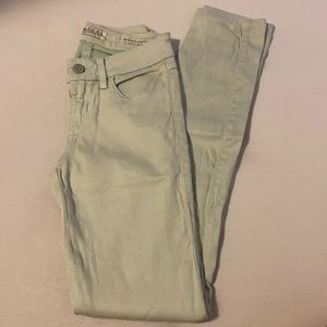Light sage green Guess Brittney Skinny Ankle jeans